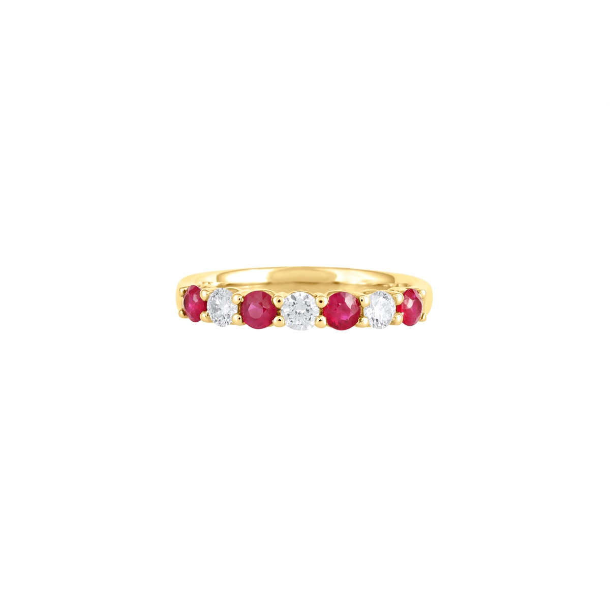 Wedding Bands Rings in Yellow Gold containing Multi-gemstone, Diamond, Ruby 463774