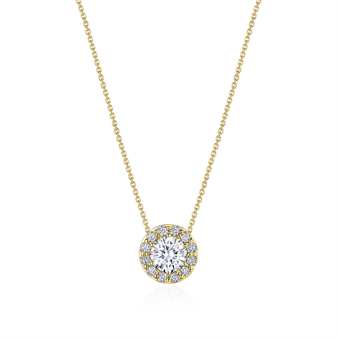 Tacori Necklaces in Yellow Gold containing Diamond FP 809 RD 7.5 Y