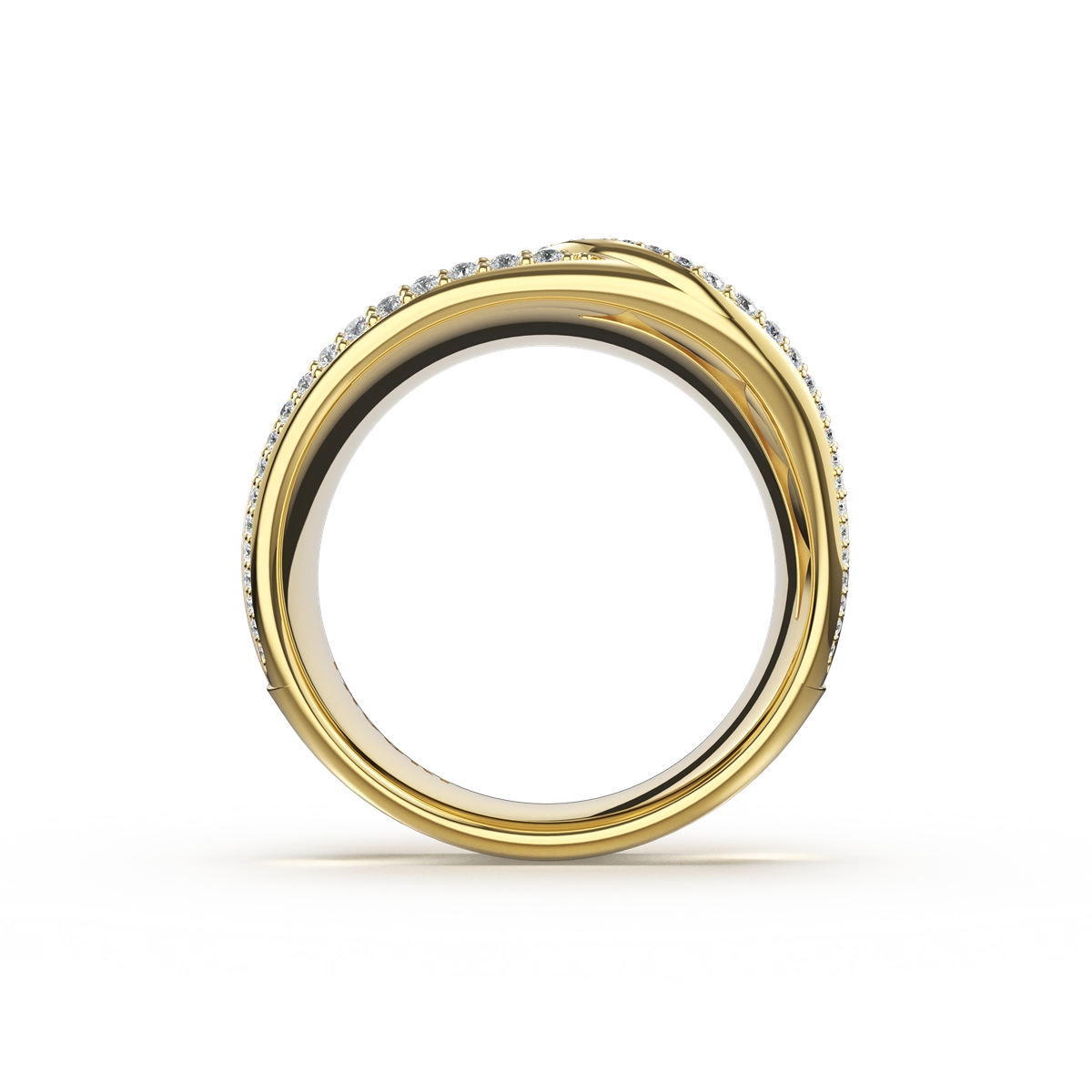 tarekaori0917　　25cm Tacori 14K Yellow Gold Diamond Petal Design Ring – Meierotto Jewelers