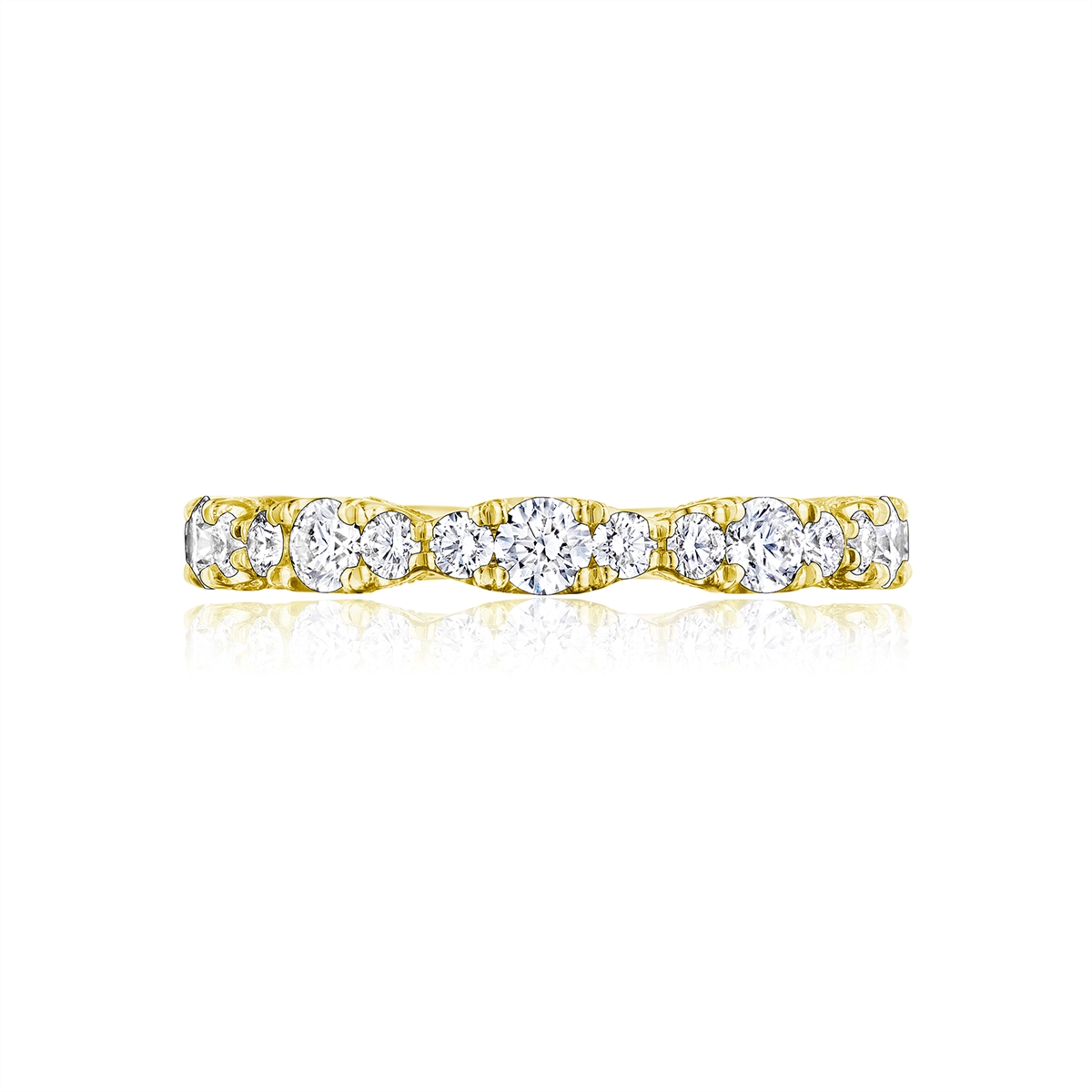 Tacori Wedding Rings in Yellow Gold containing Diamond HT 2653 B 3/4 Y