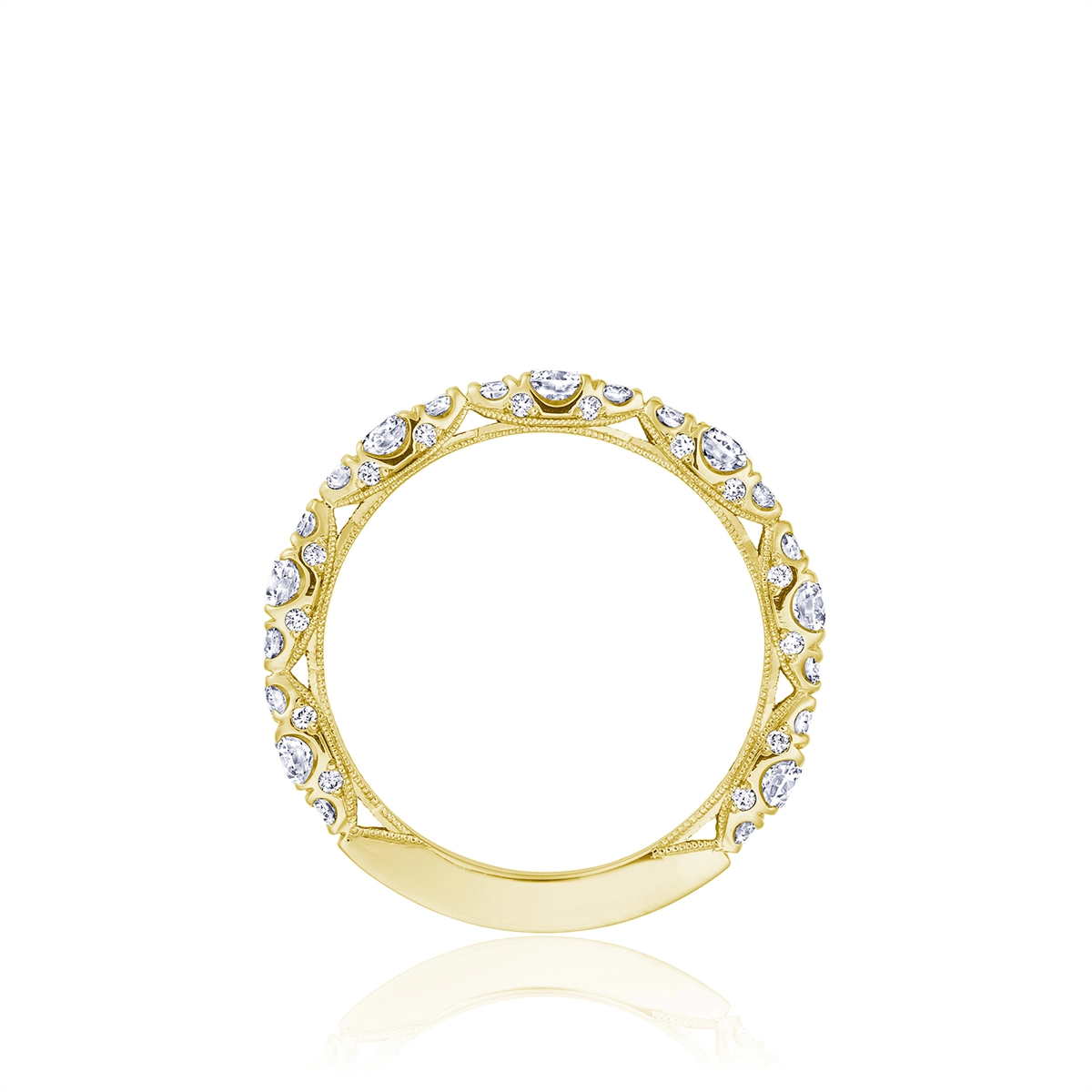 Tacori Wedding Rings in Yellow Gold containing Diamond HT 2653 B 3/4 Y