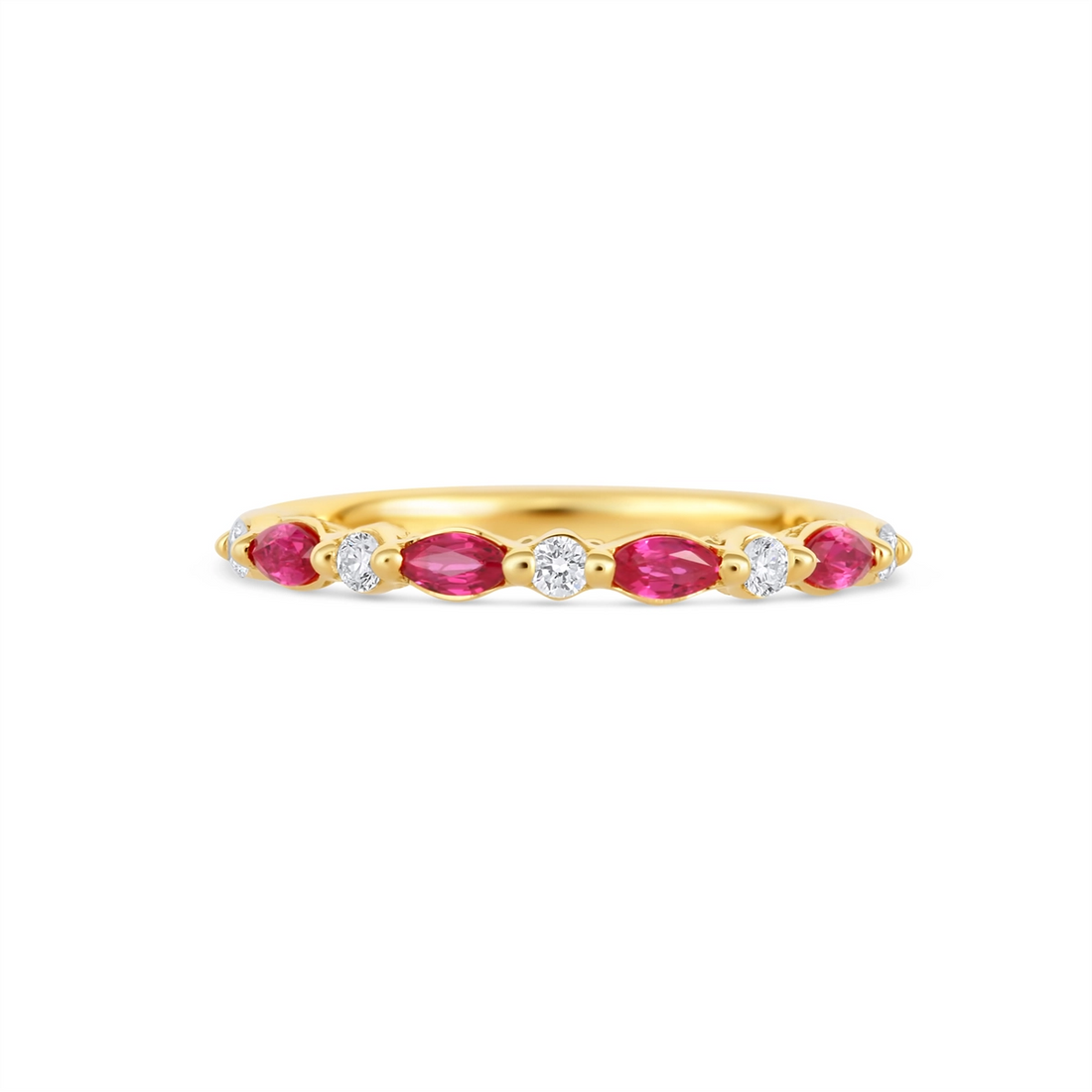 Tacori Wedding Rings in Yellow Gold containing Multi-gemstone, Diamond, Ruby 2728 2.2 B DRU 1/2 Y