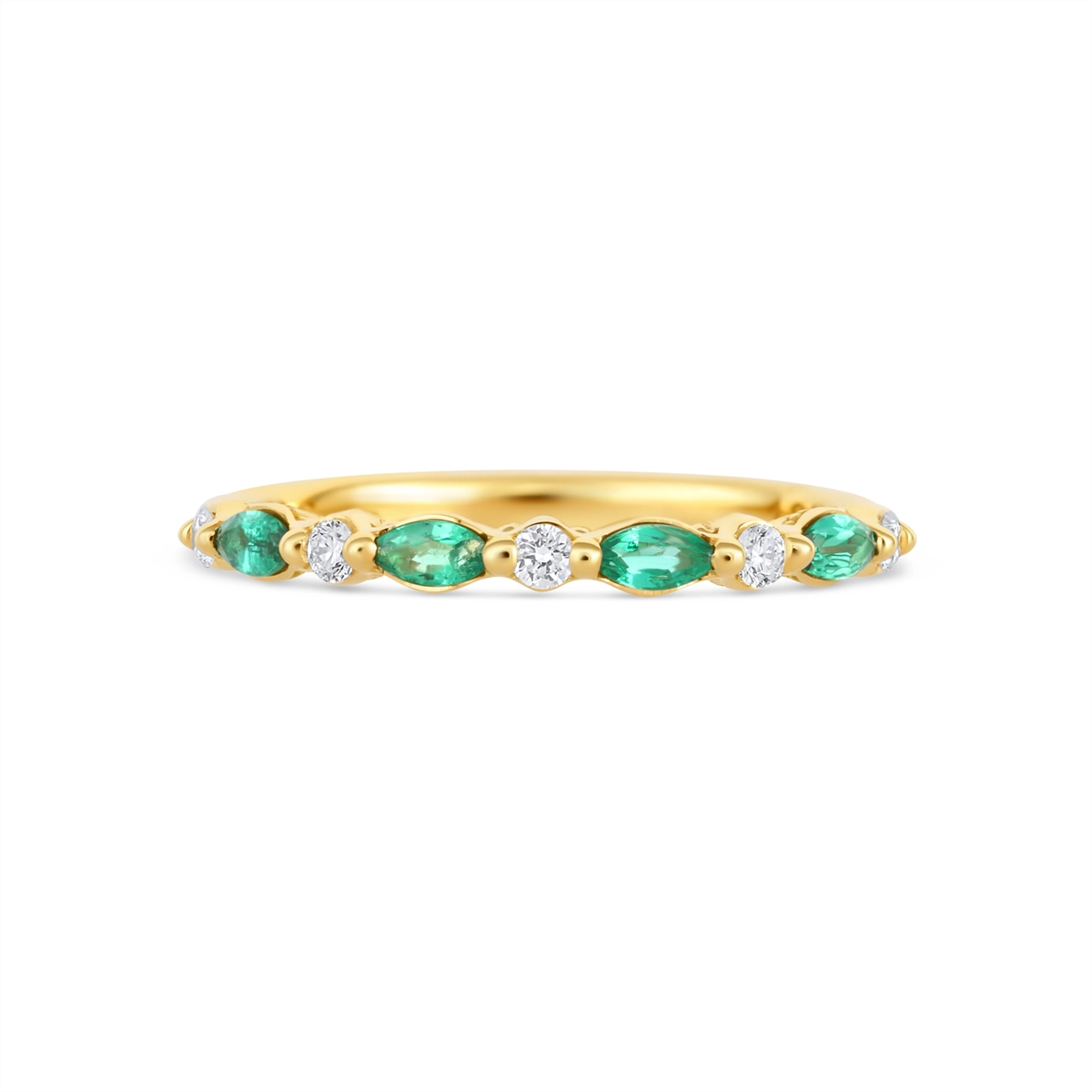 Tacori Wedding Rings in Yellow Gold containing Multi-gemstone, Diamond, Emerald 2728 2.2 B DEM 1/2 Y
