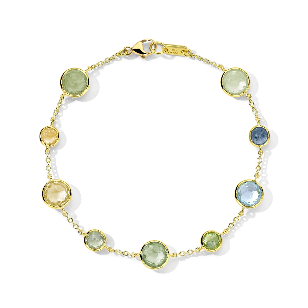 Ippolita Bracelets in Yellow Gold containing Blue topaz , London blue topaz, Citrine, Peridot, Other, Multi-gemstone GB1268GIOTTO