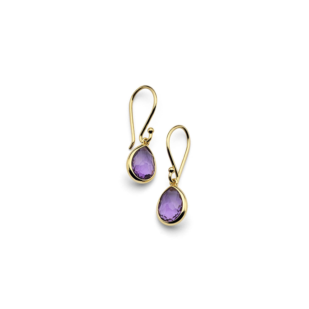 Ippolita Earrings in Yellow Gold containing Amethyst GE396DAM