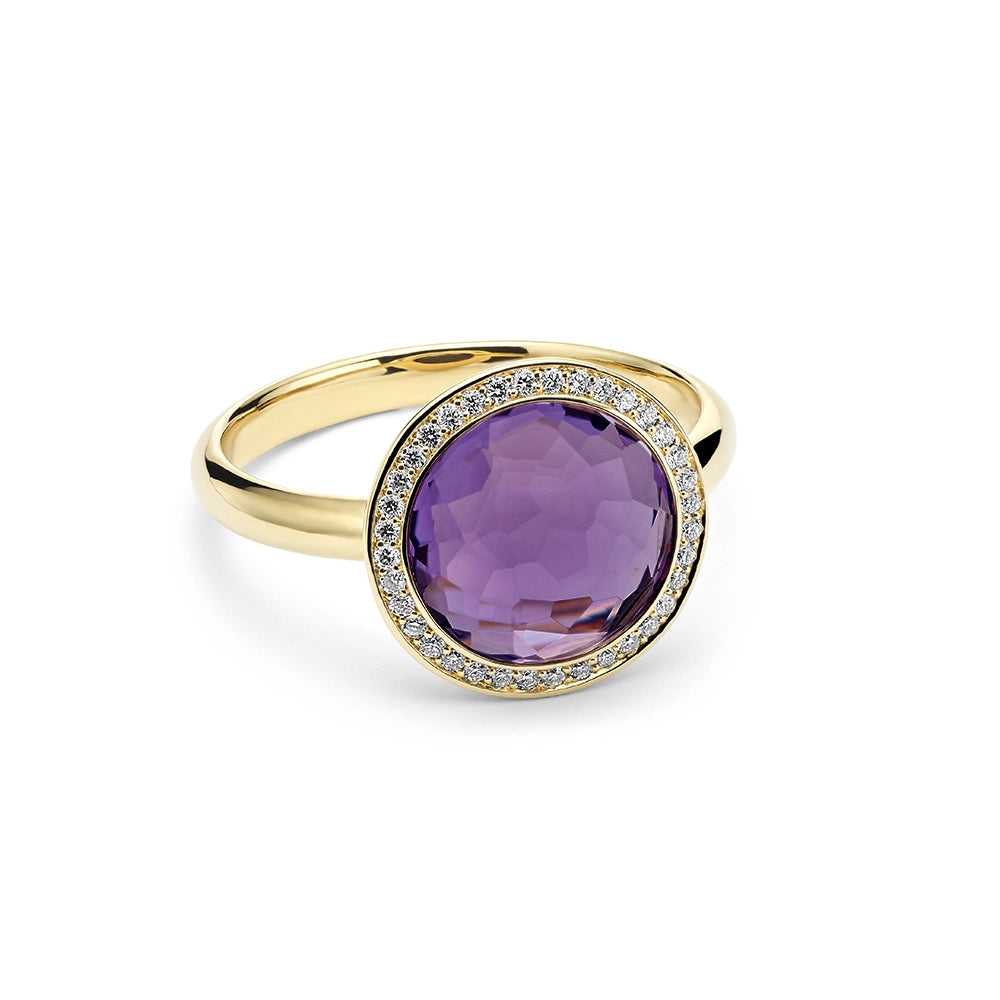 Ippolita Rings in Yellow Gold containing Amethyst, Multi-gemstone, Diamond GR342DAMDIA-7