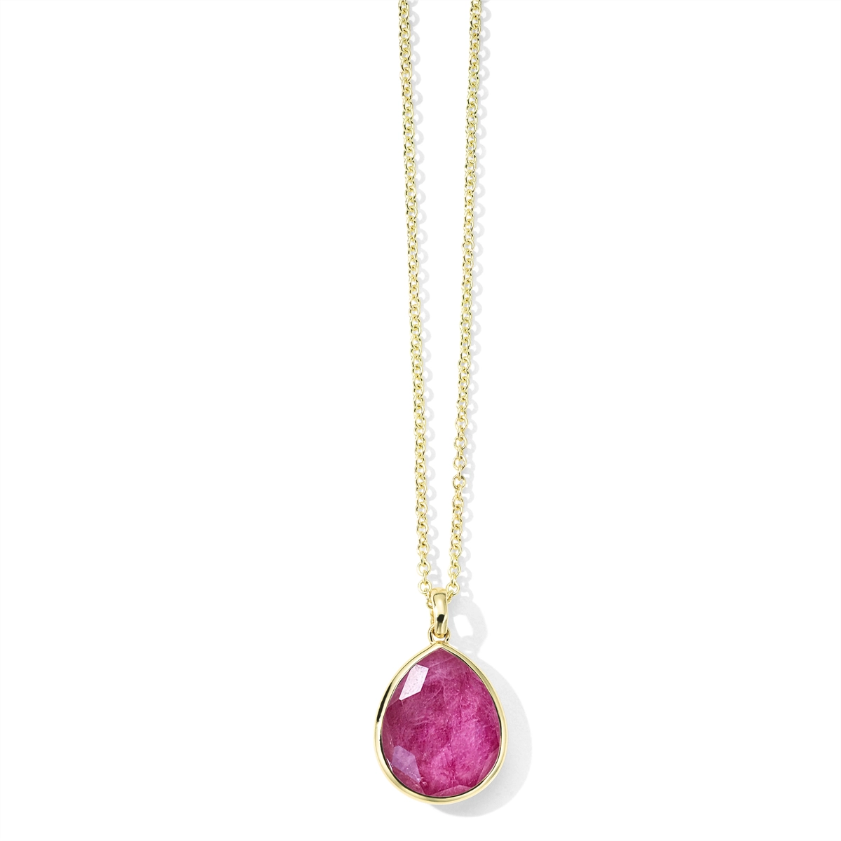 Ippolita Necklaces in Yellow Gold containing Quartz, Multi-gemstone, Ruby GN343FRARU-B
