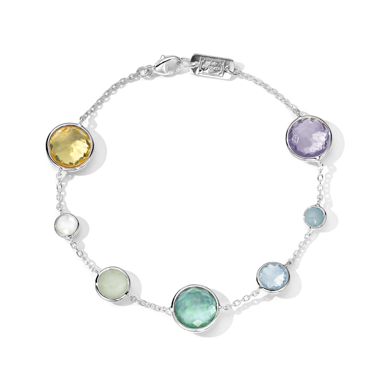 Ippolita Bracelets in Silver containing Amethyst, Blue topaz , Calcedony, Mother of pearl, Citrine, Quartz, Other, Multi-gemstone SB1468LIMPIDO