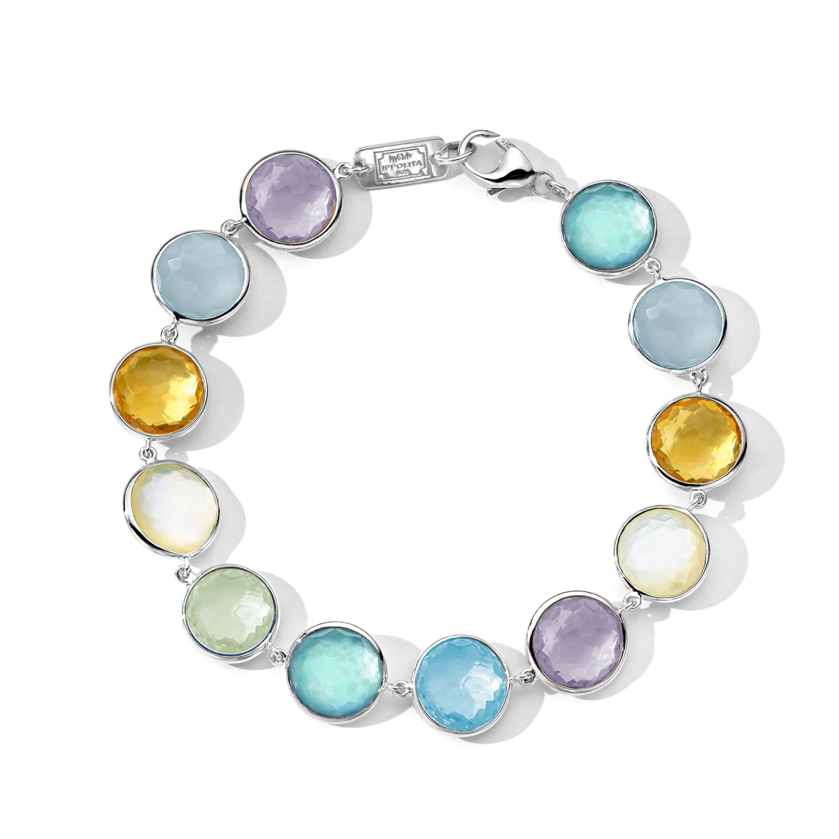 Ippolita Bracelets in Silver containing Amethyst, Blue topaz , Calcedony, Mother of pearl, Citrine, Quartz, Other, Multi-gemstone SB1691LIMPIDO