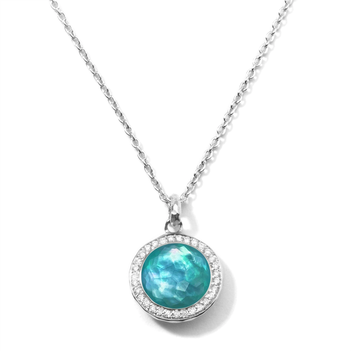 Ippolita Necklaces in Silver containing Mother of pearl, Quartz, Other, Multi-gemstone, Diamond SN512TFCQMOPAGGDIA