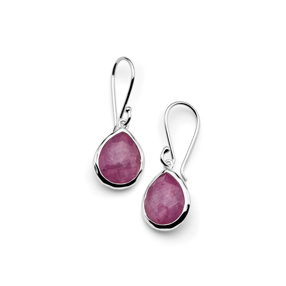 Ippolita Earrings in Silver containing Quartz, Multi-gemstone, Ruby SE206DFARU