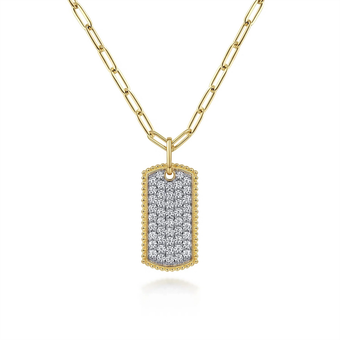 Gabriel & Co Necklaces in Yellow Gold containing Diamond NK6842-18Y45JJ