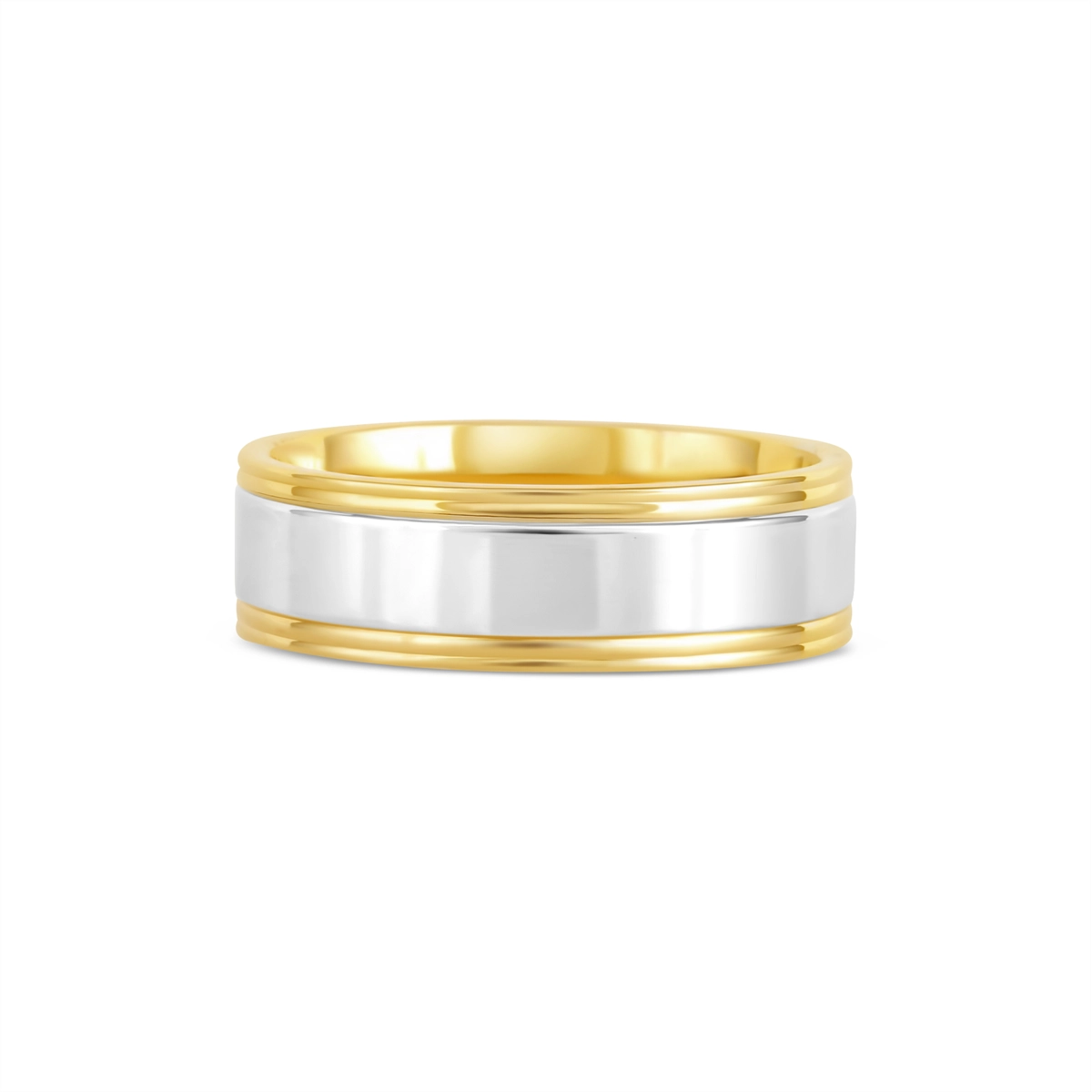 Mens Bands Wedding Rings in Mixed Metals 464052