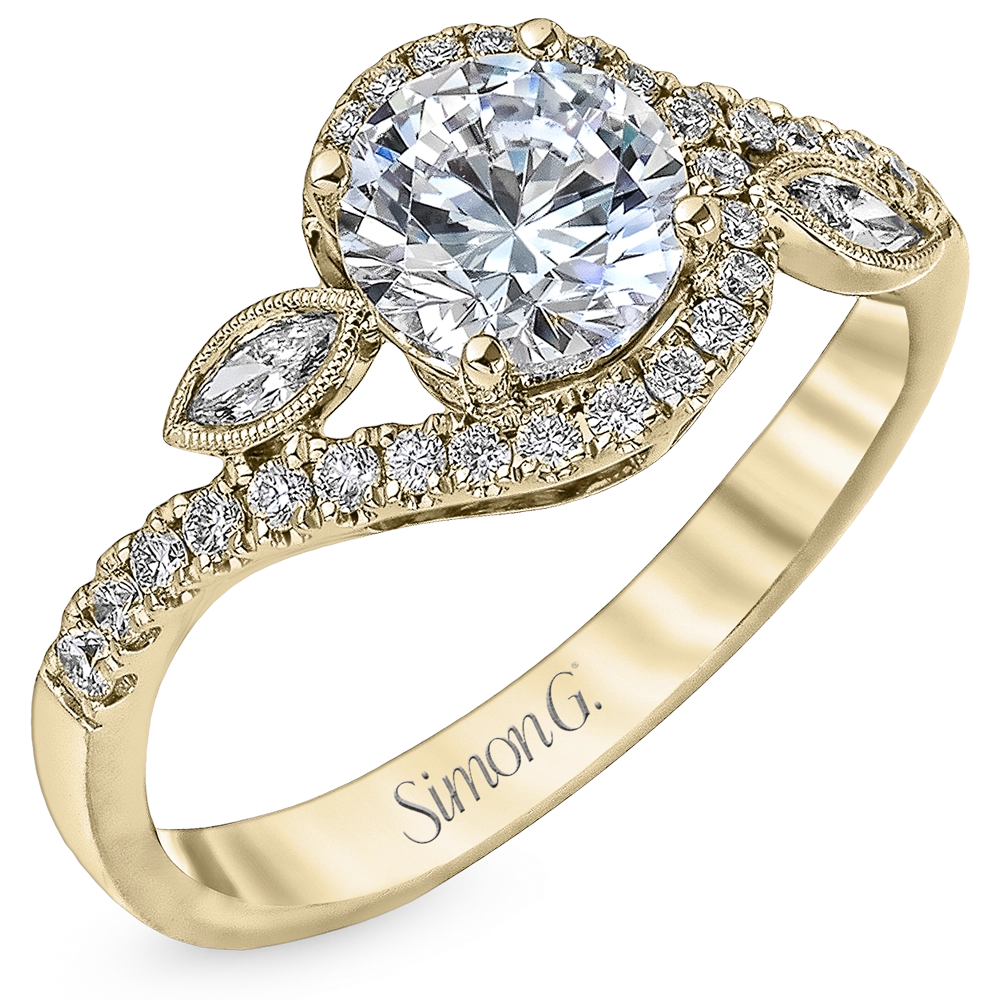 Simon G Engagement Rings in Yellow Gold containing Diamond MR2373-14KY