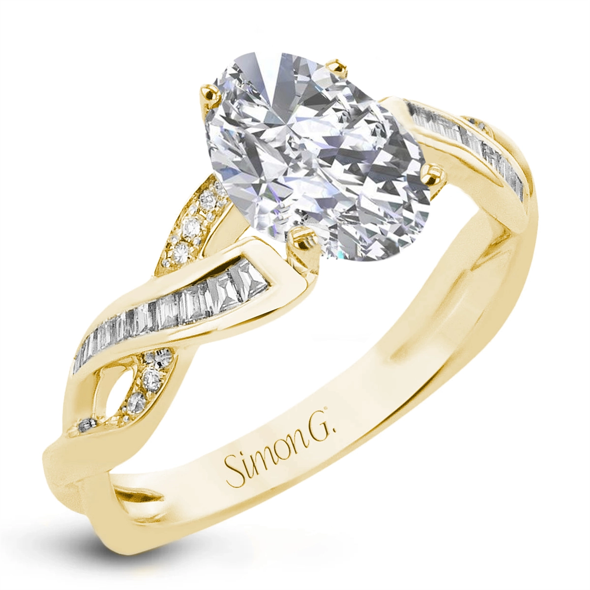 Simon G Engagement Rings in Yellow Gold containing Diamond LR3180-14KY