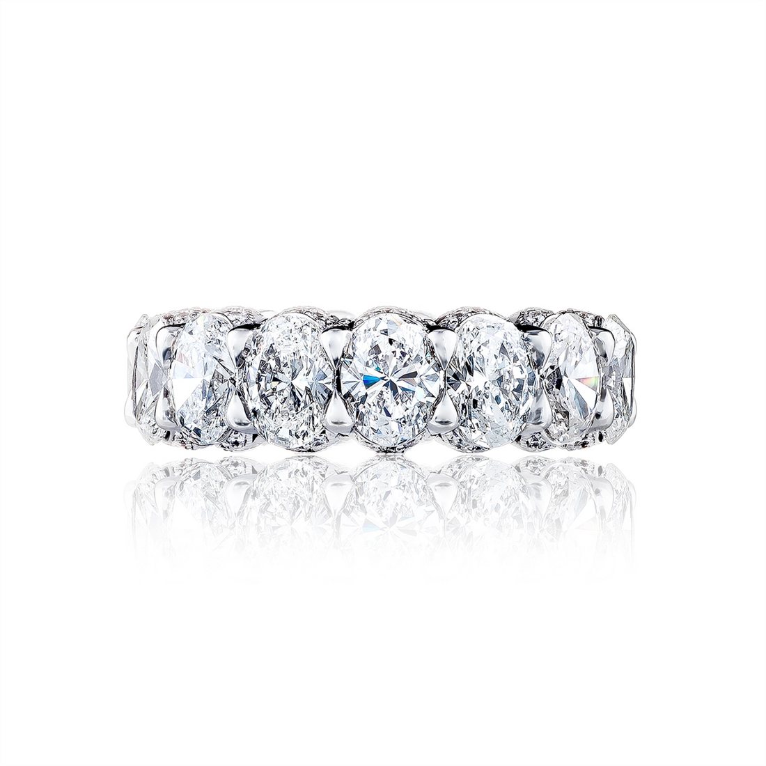 Tacori Wedding Rings in Platinum/Palladium containing Diamond HT 2662 6.5