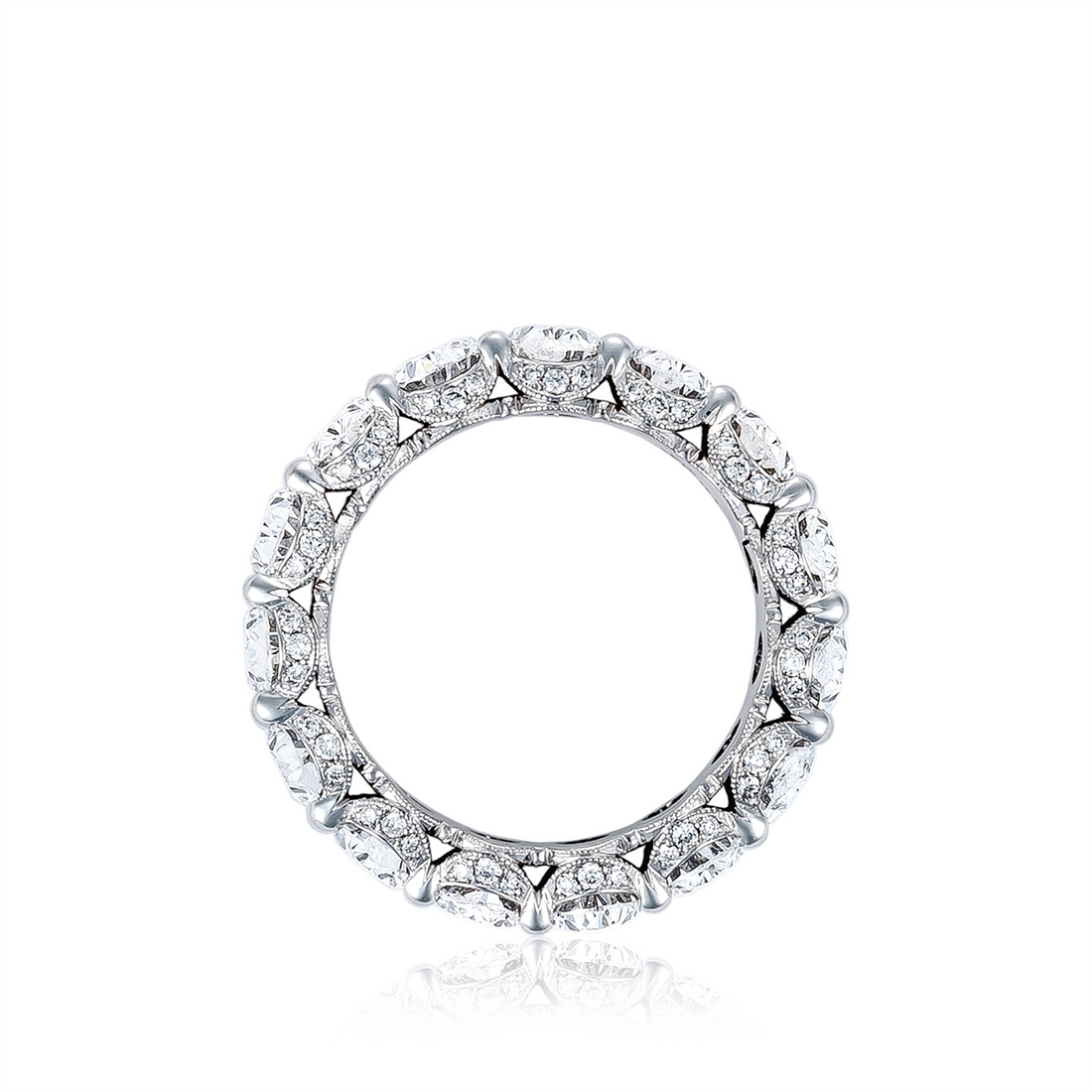 Tacori Wedding Rings in Platinum/Palladium containing Diamond HT 2662 6.5