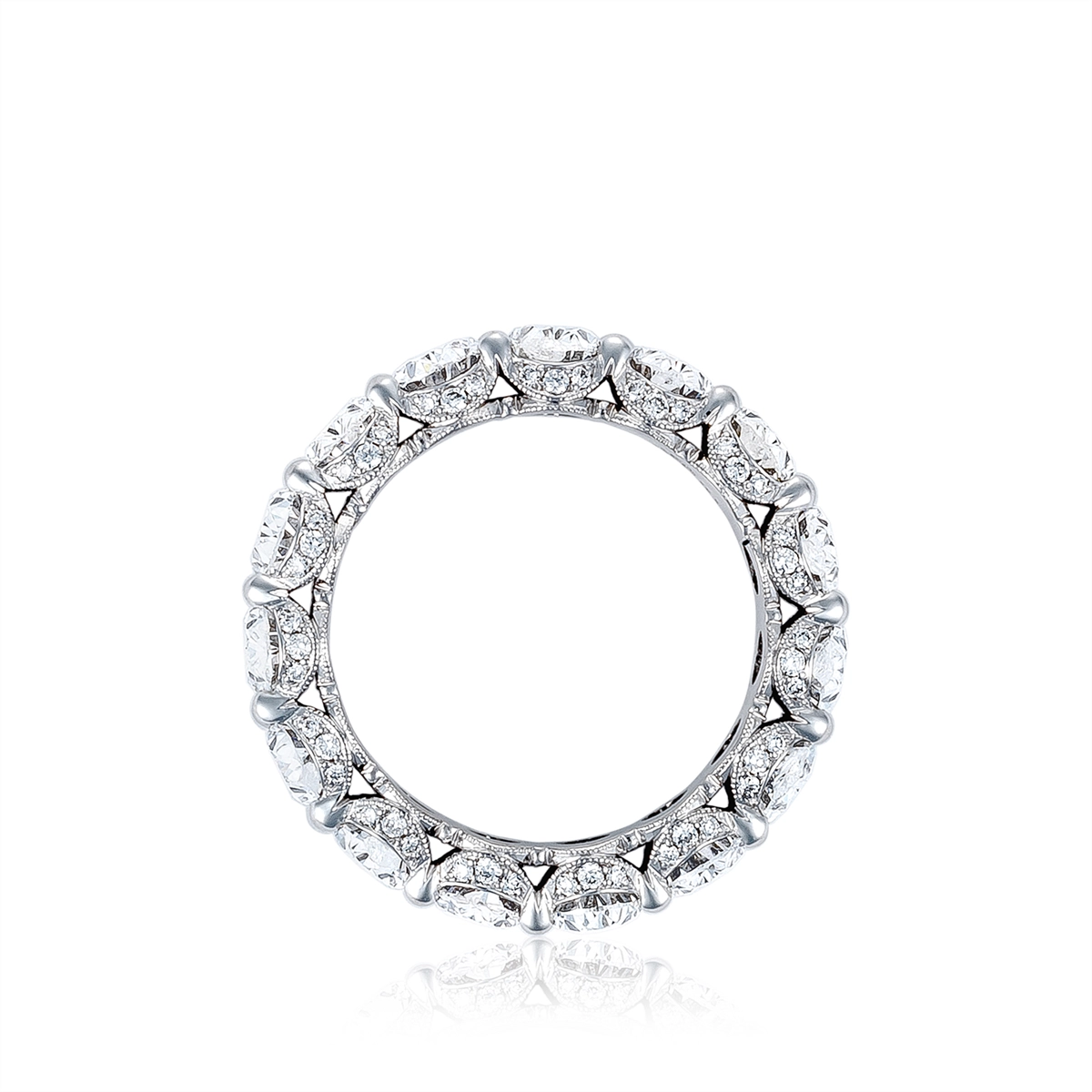 Tacori Wedding Rings in Platinum/Palladium containing Diamond HT 2662 6.5