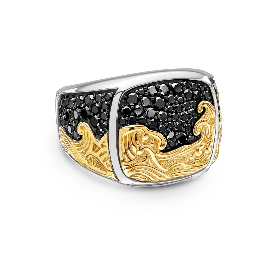 David Yurman Rings in Mixed Metals containing Black diamond R15511MS8ABD10