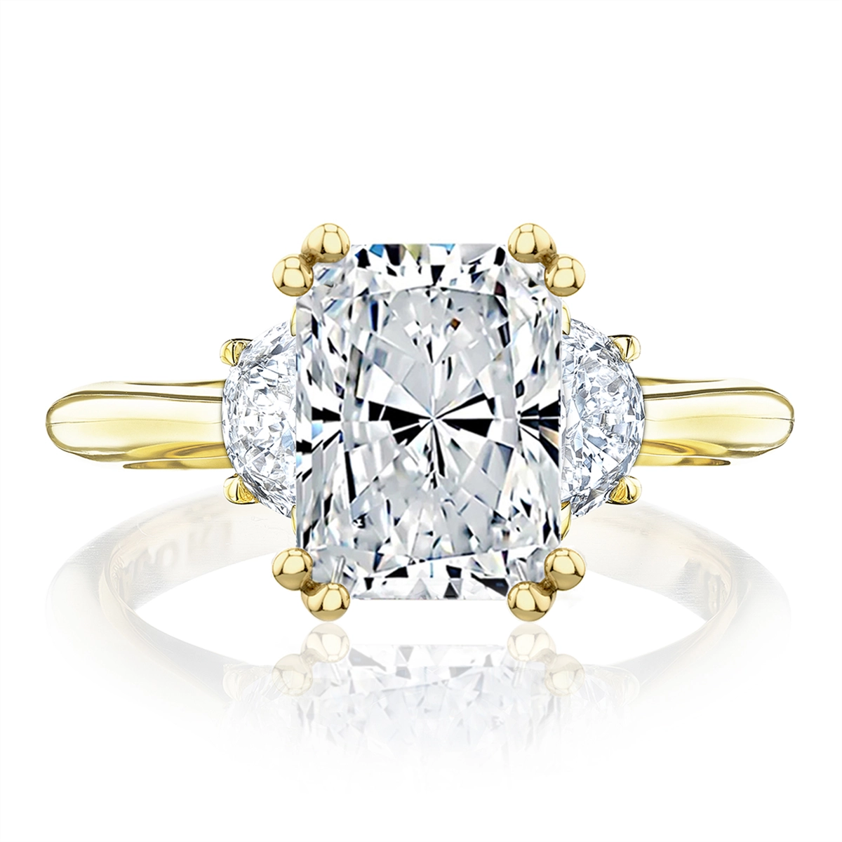 Tacori Engagement Rings in Yellow Gold containing Diamond HT 2688 RAD 10X7.5 Y