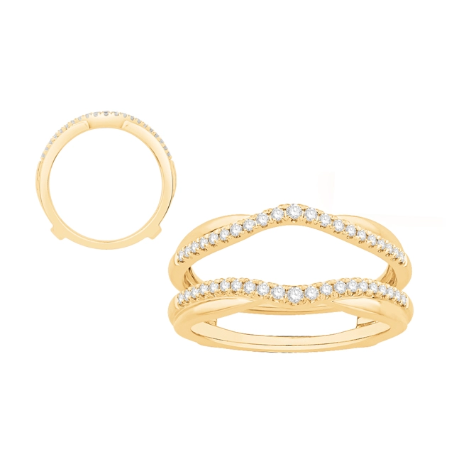 Wedding Bands Wedding Rings in Yellow Gold containing Diamond 464695