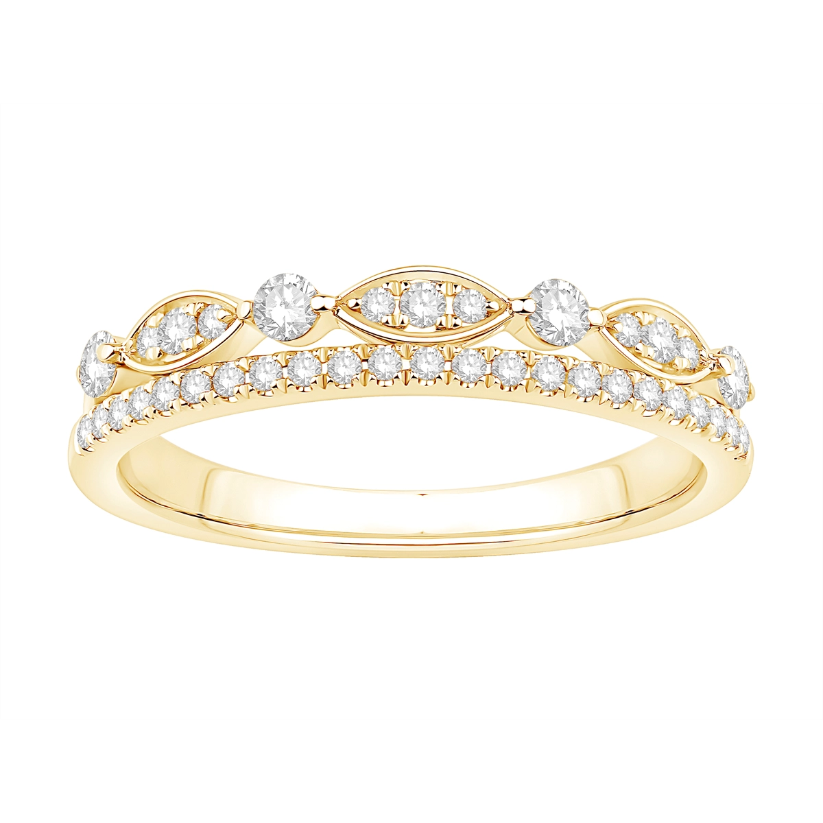 Wedding Bands Wedding Rings in Yellow Gold containing Diamond 464720