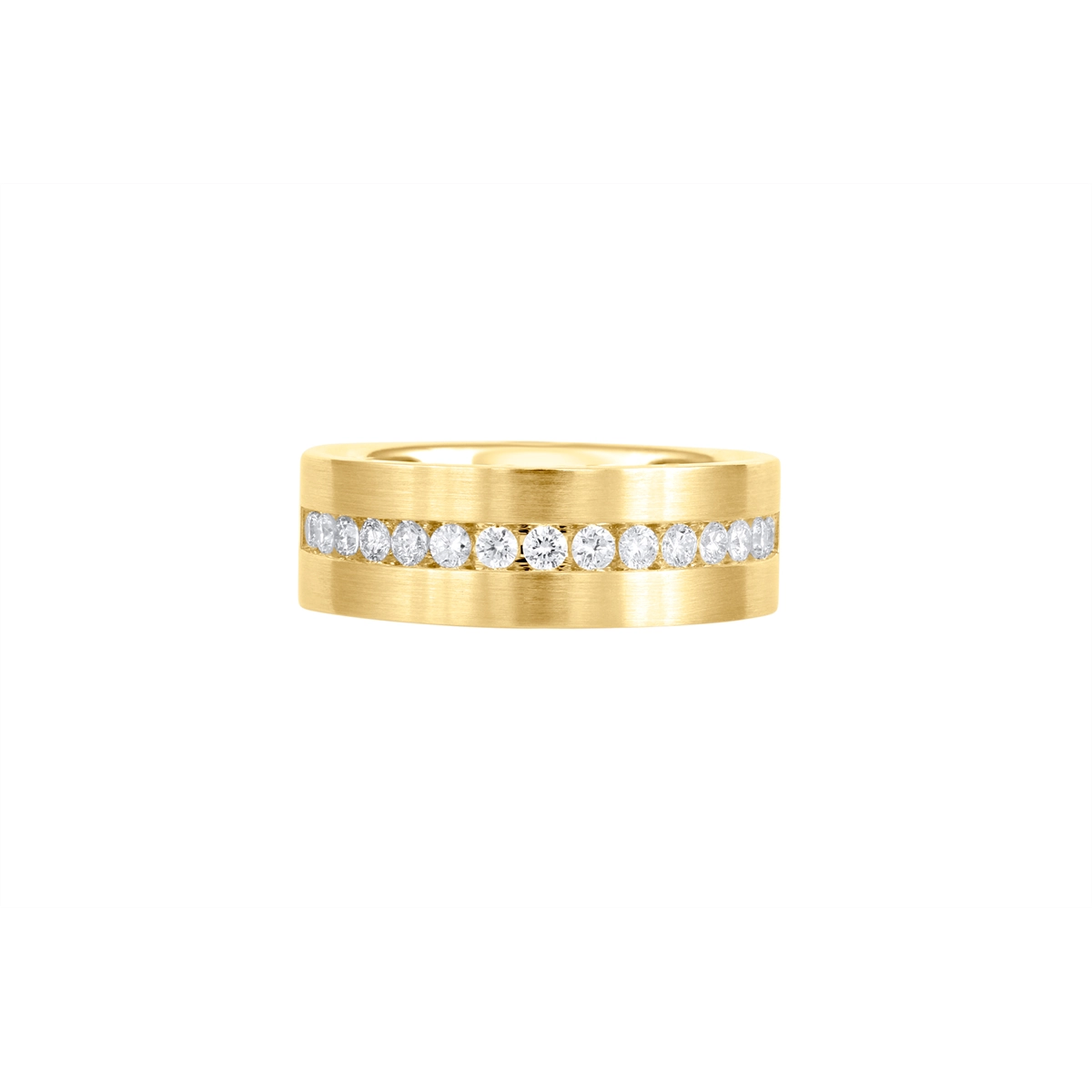 Mens Bands Wedding Rings in Yellow Gold containing Diamond 464816