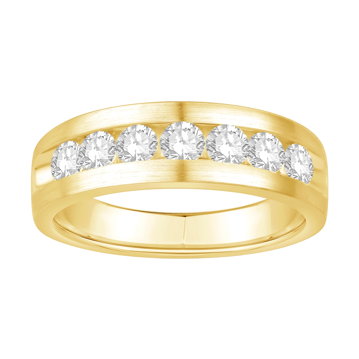 Mens Bands Wedding Rings in Yellow Gold containing Diamond 464819