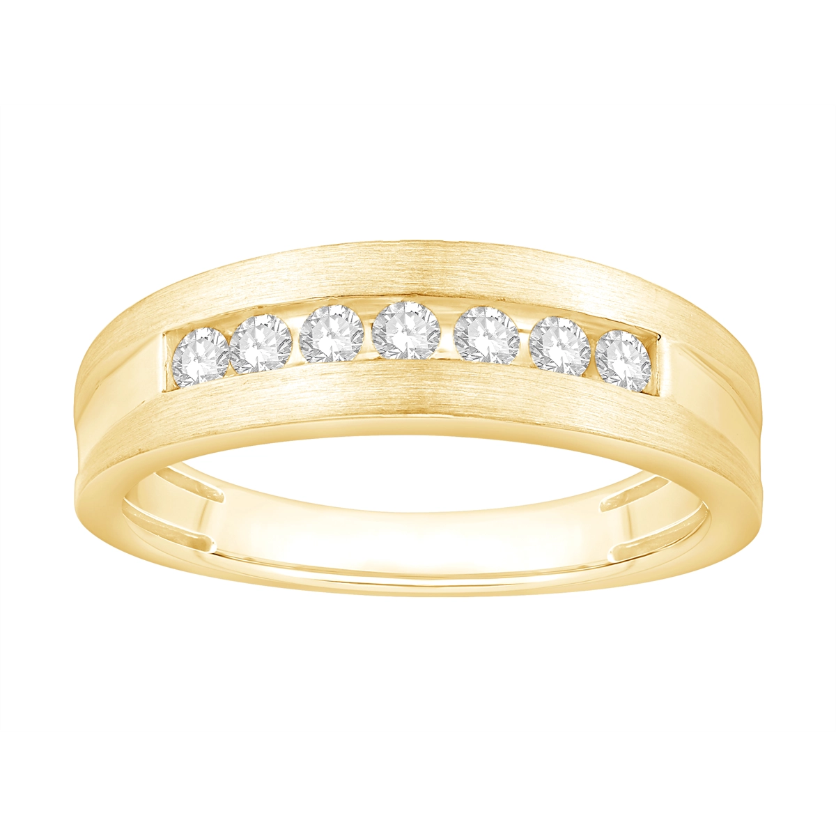 Mens Bands Wedding Rings in Yellow Gold containing Diamond 464822