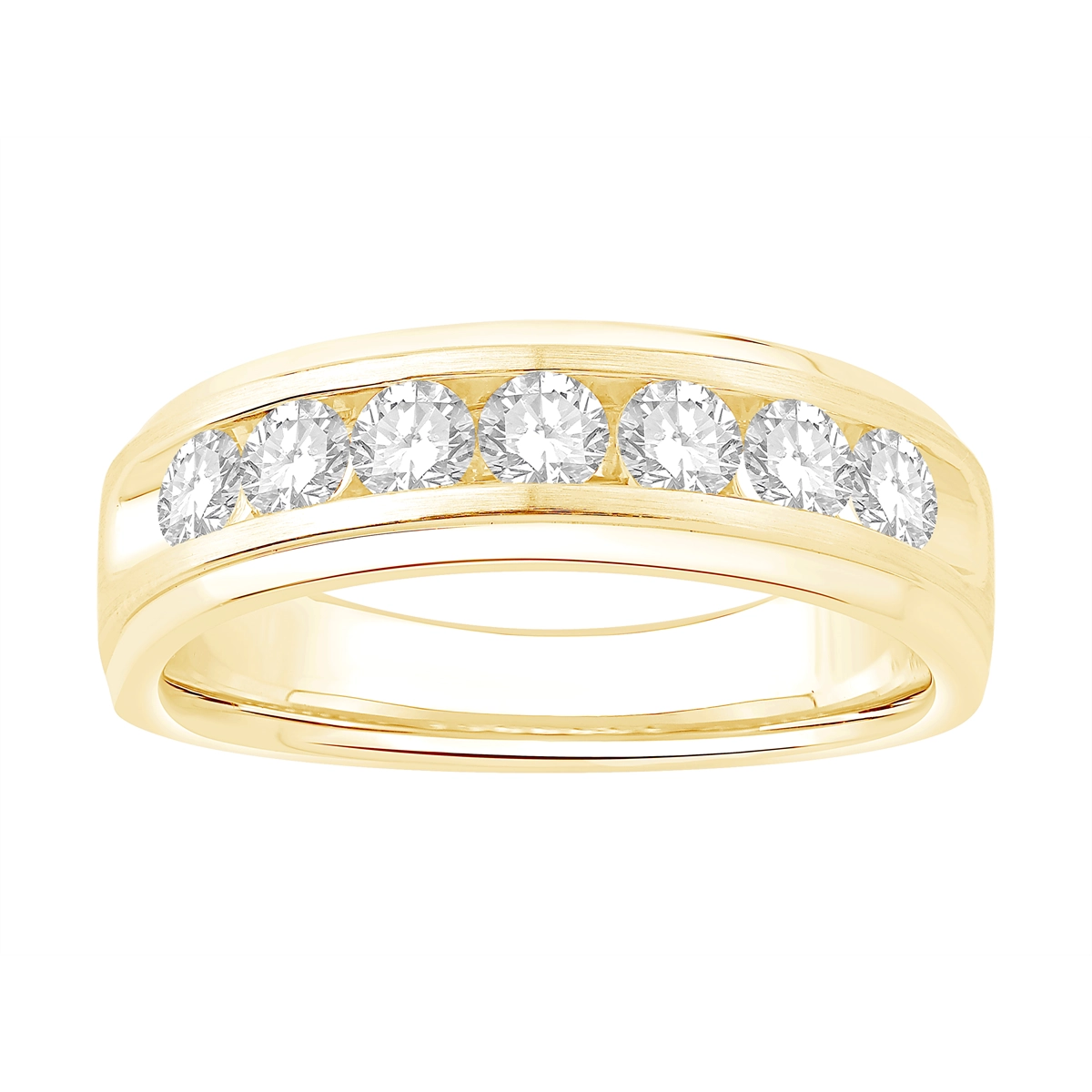 Mens Bands Wedding Rings in Yellow Gold containing Diamond 464823