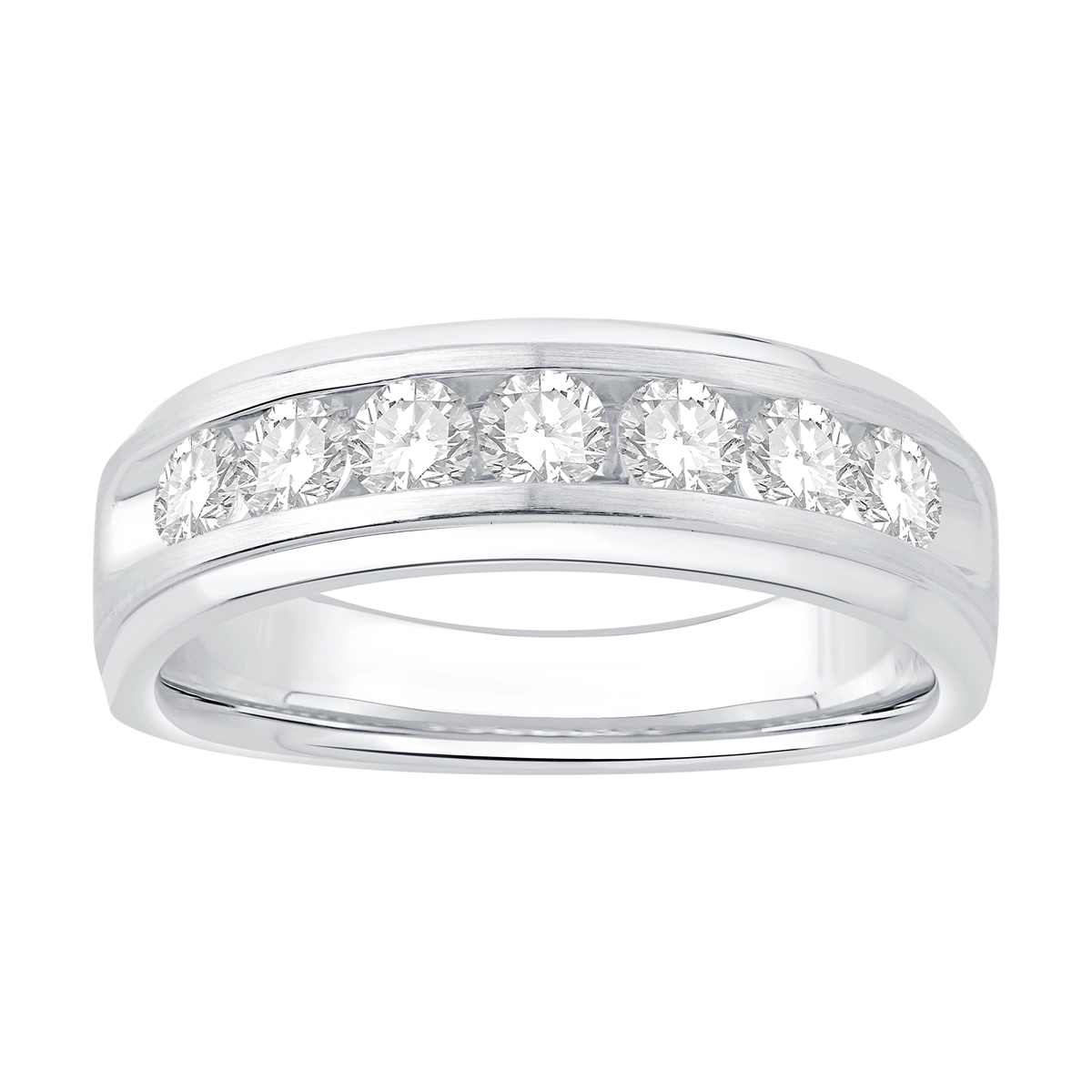 Mens Bands Wedding Rings in Platinum/Palladium containing Diamond 464824