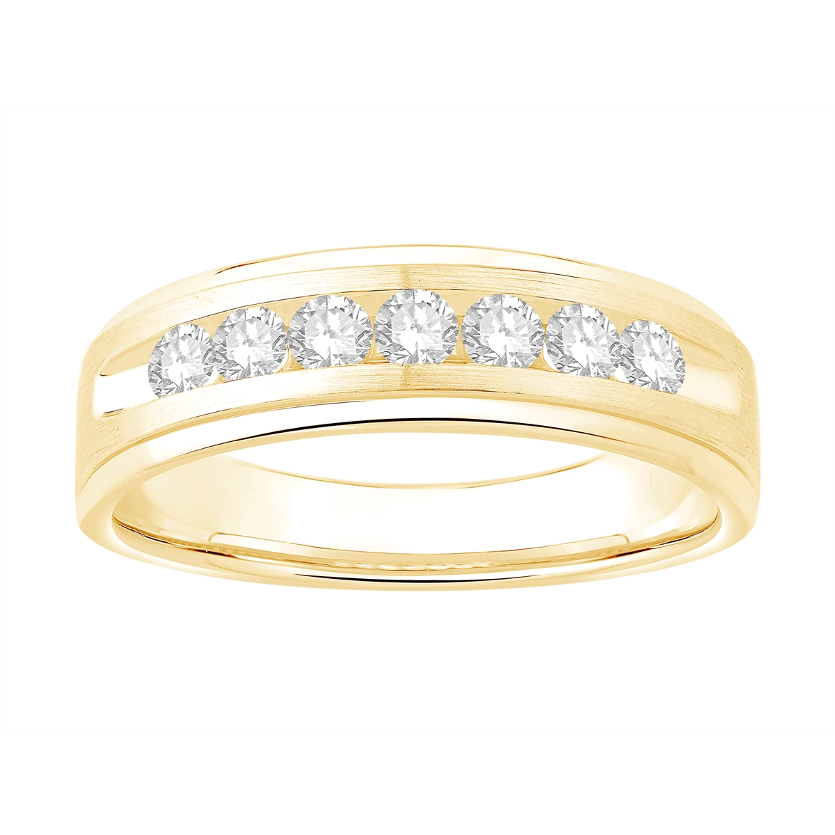 Mens Bands Wedding Rings in Yellow Gold containing Diamond 464825
