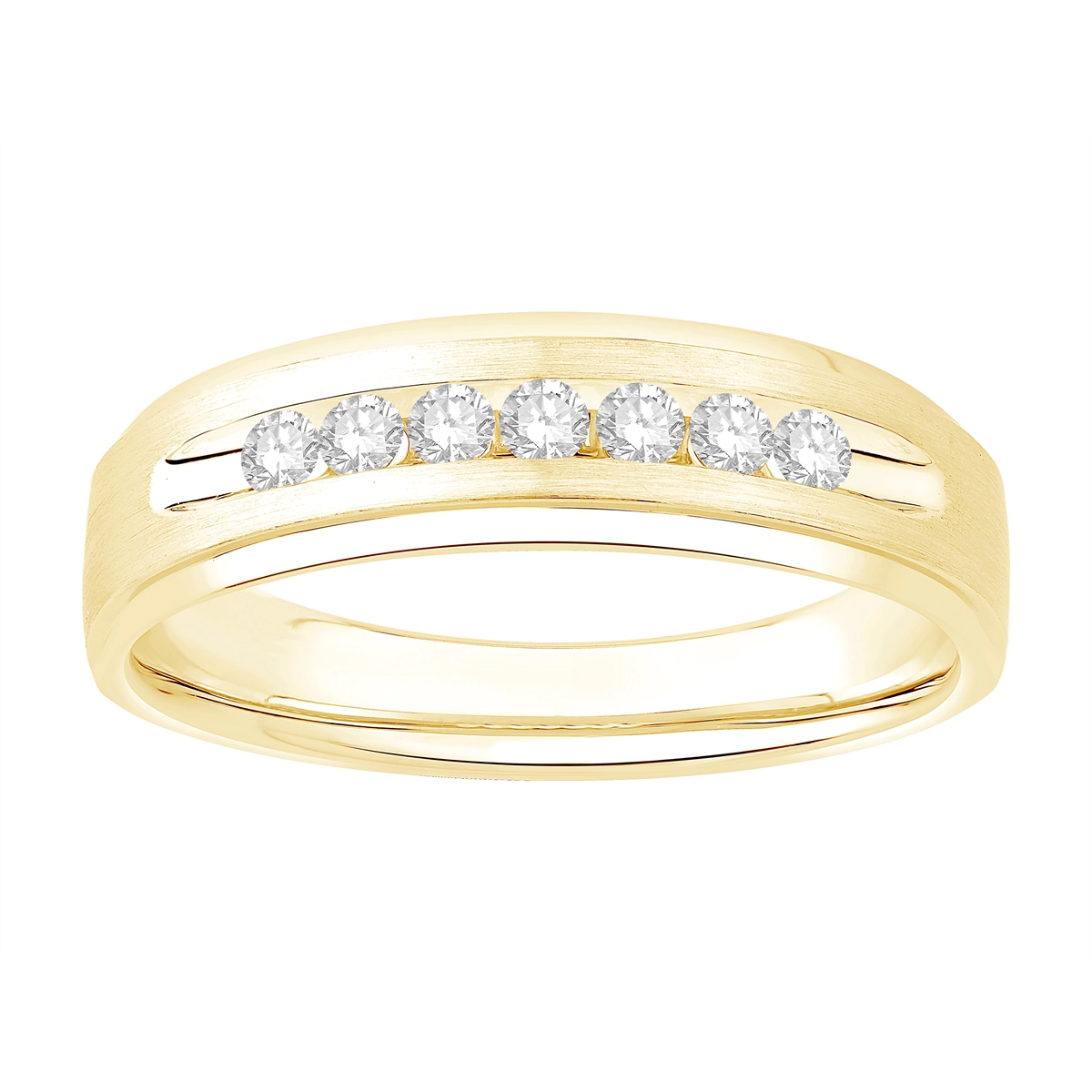 Mens Bands Wedding Rings in Yellow Gold containing Diamond 464826