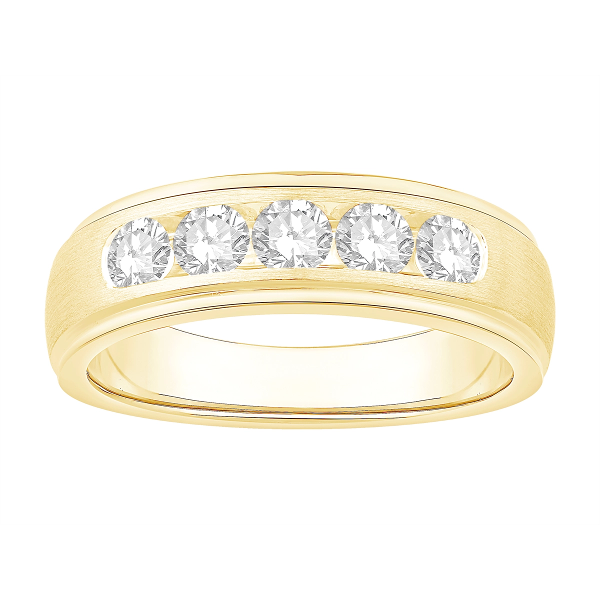 Mens Bands Wedding Rings in Yellow Gold containing Diamond 464829