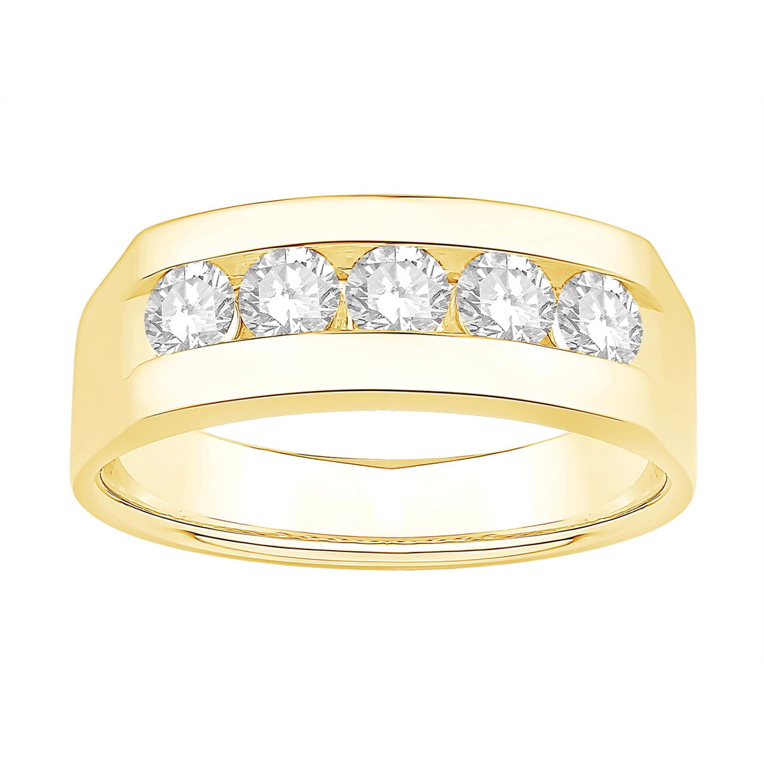 Mens Bands Wedding Rings in Yellow Gold containing Diamond 464831
