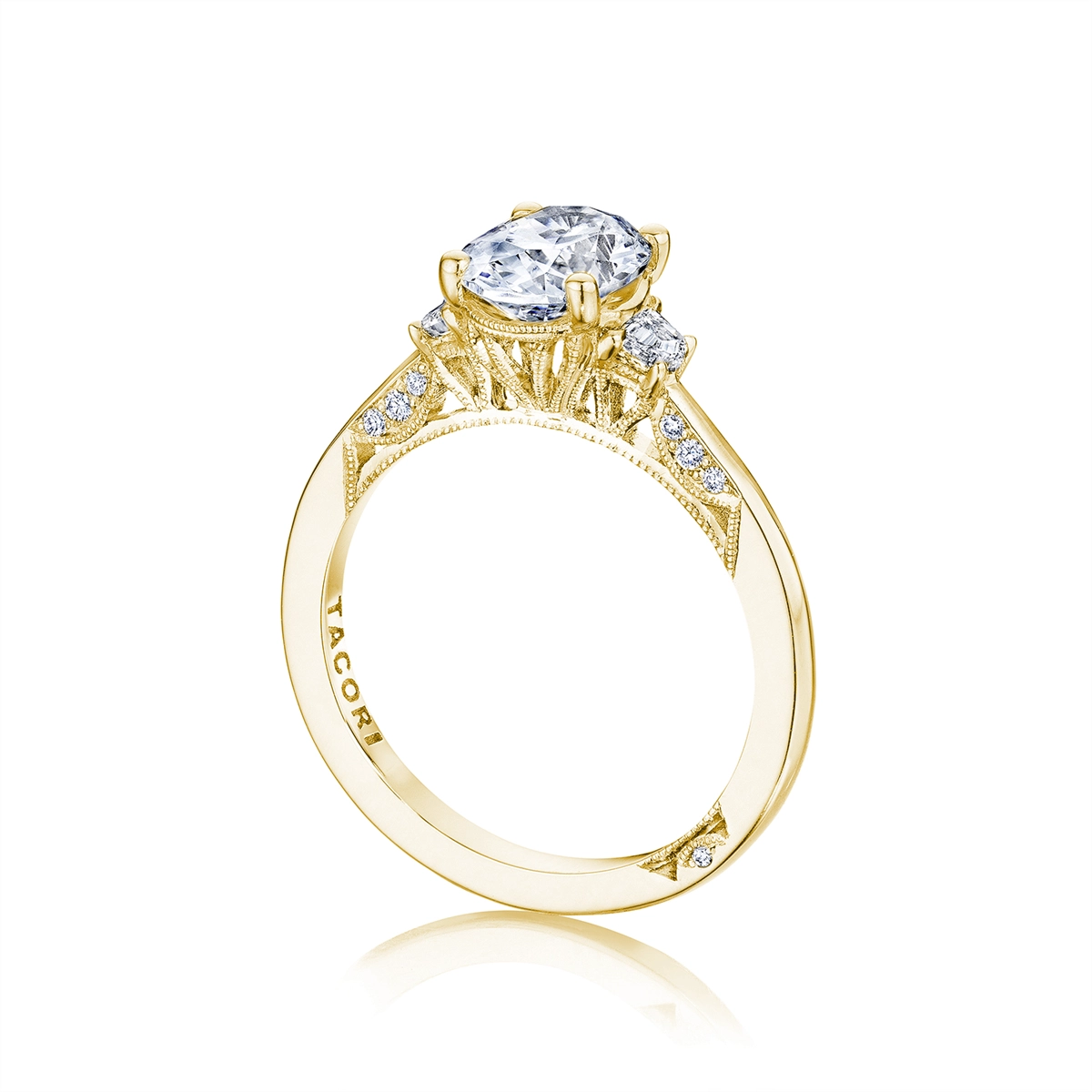 Tacori Engagement Rings in Yellow Gold containing Diamond 2658 OV 11.5X8 Y