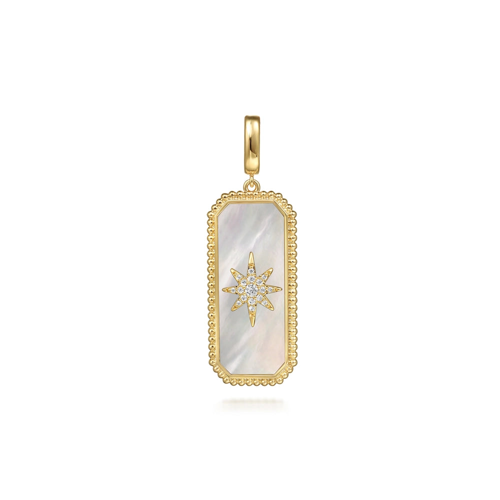 Gabriel & Co Pendants in Yellow Gold containing Mother of pearl, Multi-gemstone, Diamond PT6647Y45WM