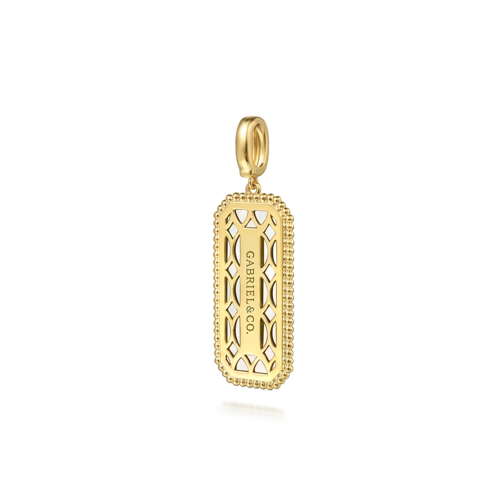Gabriel & Co Pendants in Yellow Gold containing Mother of pearl, Multi-gemstone, Diamond PT6647Y45WM