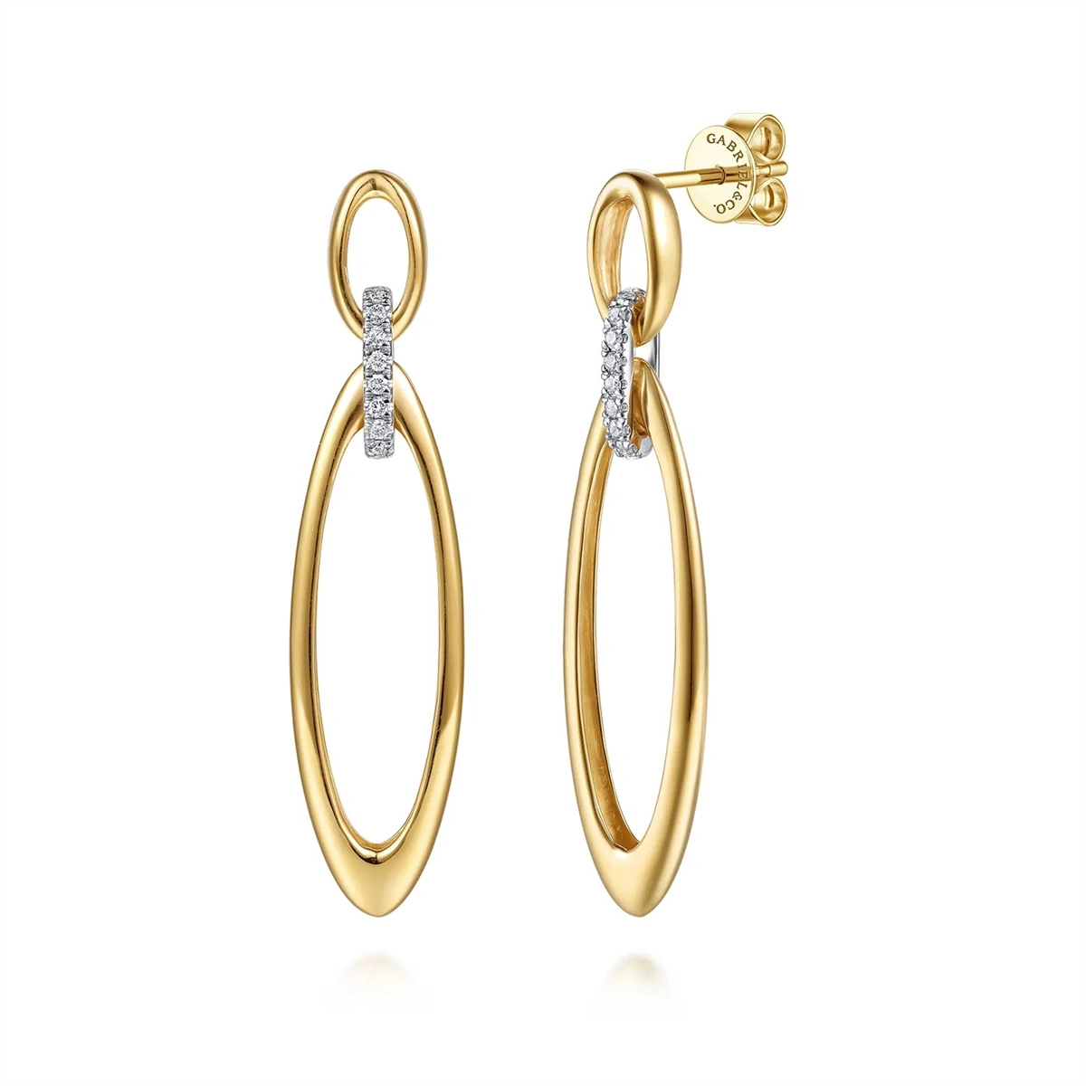 Gabriel & Co Earrings in Mixed Metals containing Diamond EG15676M45JJ