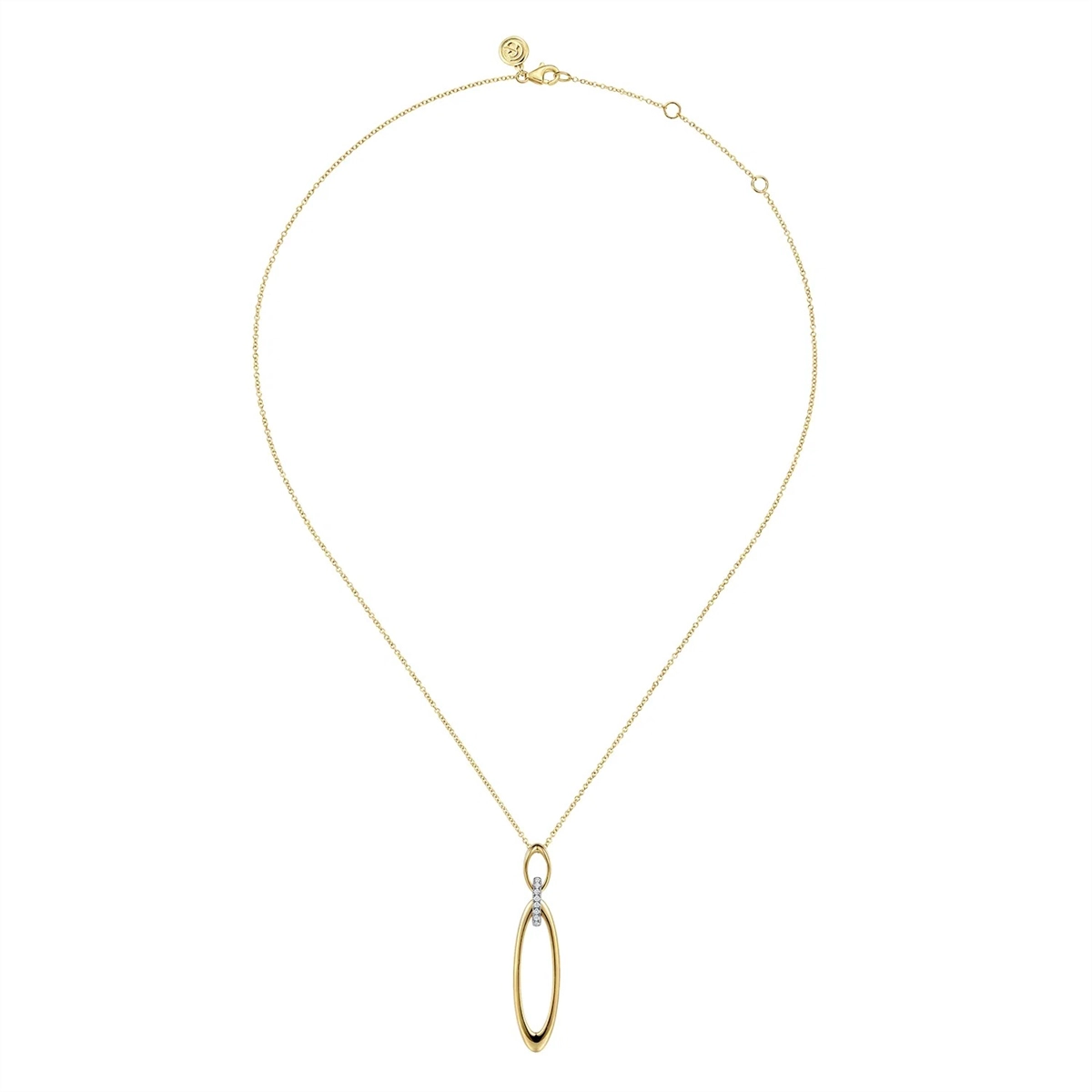 Gabriel & Co Necklaces in Mixed Metals containing Diamond NK8254M45JJ