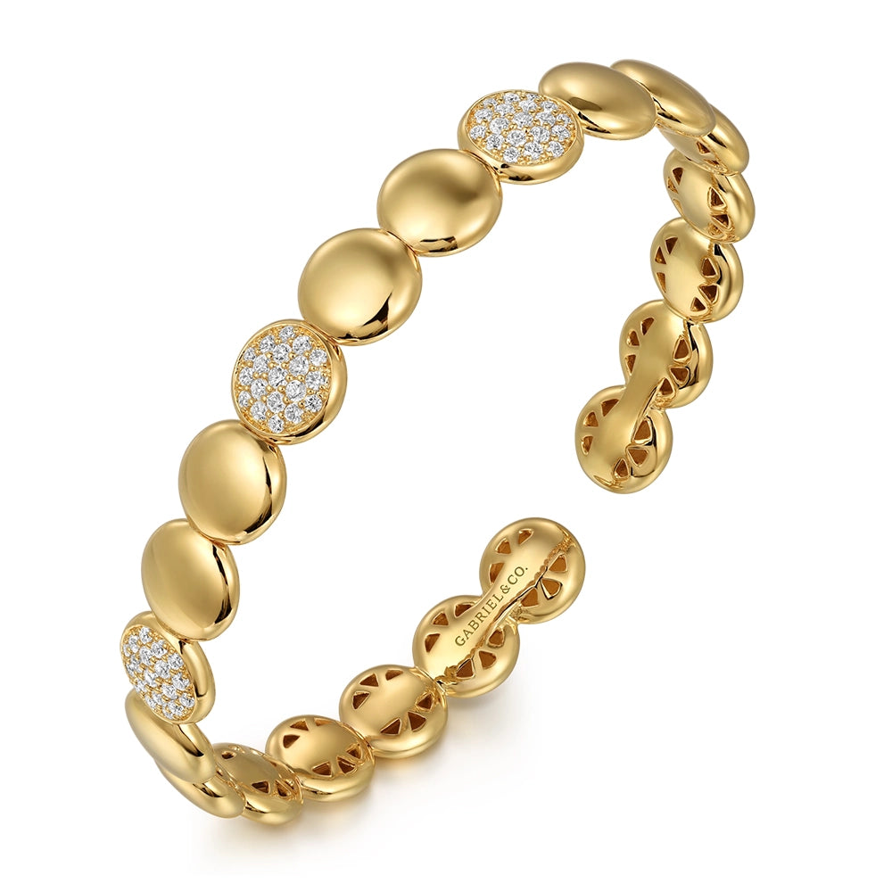 Gabriel & Co Bracelets in Yellow Gold containing Diamond BG4937-62Y45JJ