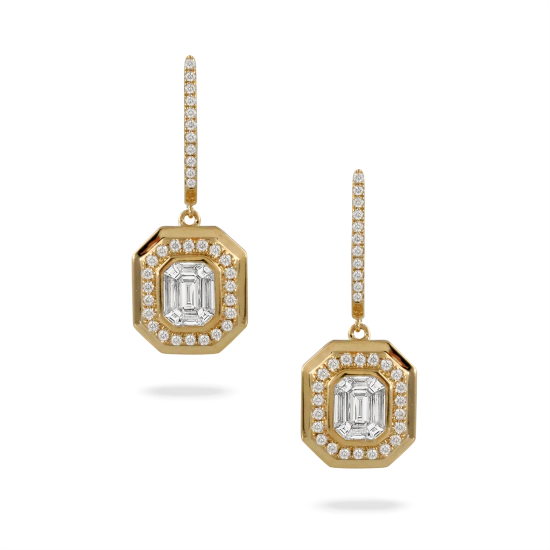 Doves Earrings in Yellow Gold containing Diamond E9553-2