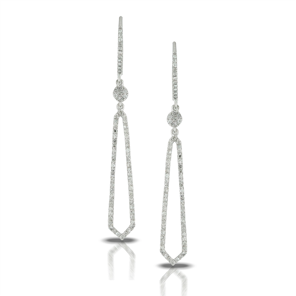 Doves Earrings in White Gold containing Diamond E6767-W