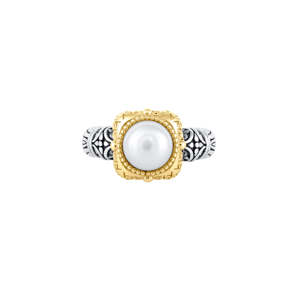 Konstantino Rings in Mixed Metals containing Pearl DMK2165-122 S7