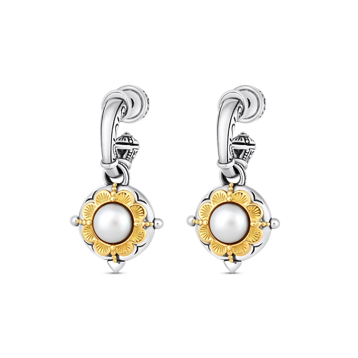Konstantino Earrings in Mixed Metals containing Pearl SKMK3228-122