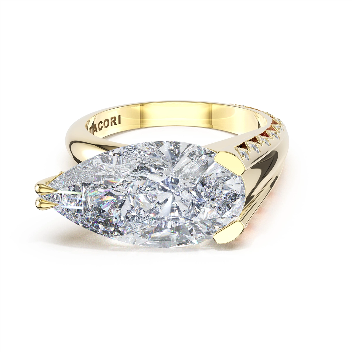 Tacori Engagement Rings in Yellow Gold containing Diamond 459 PS 16.5X9 LD Y