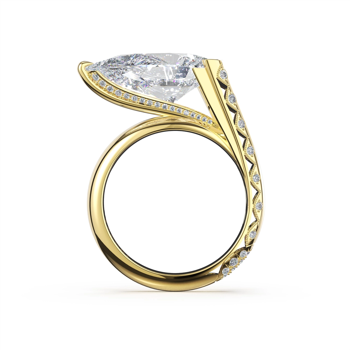 Tacori Engagement Rings in Yellow Gold containing Diamond 459 PS 16.5X9 LD Y