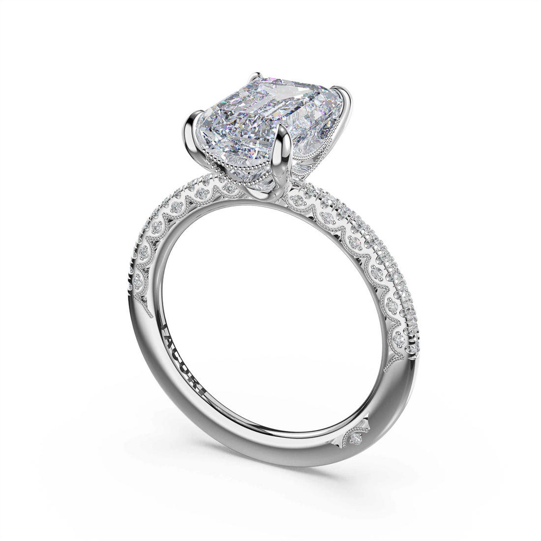 Tacori Engagement Rings in Platinum/Palladium containing Diamond 468 1.7 EC 10X7.5