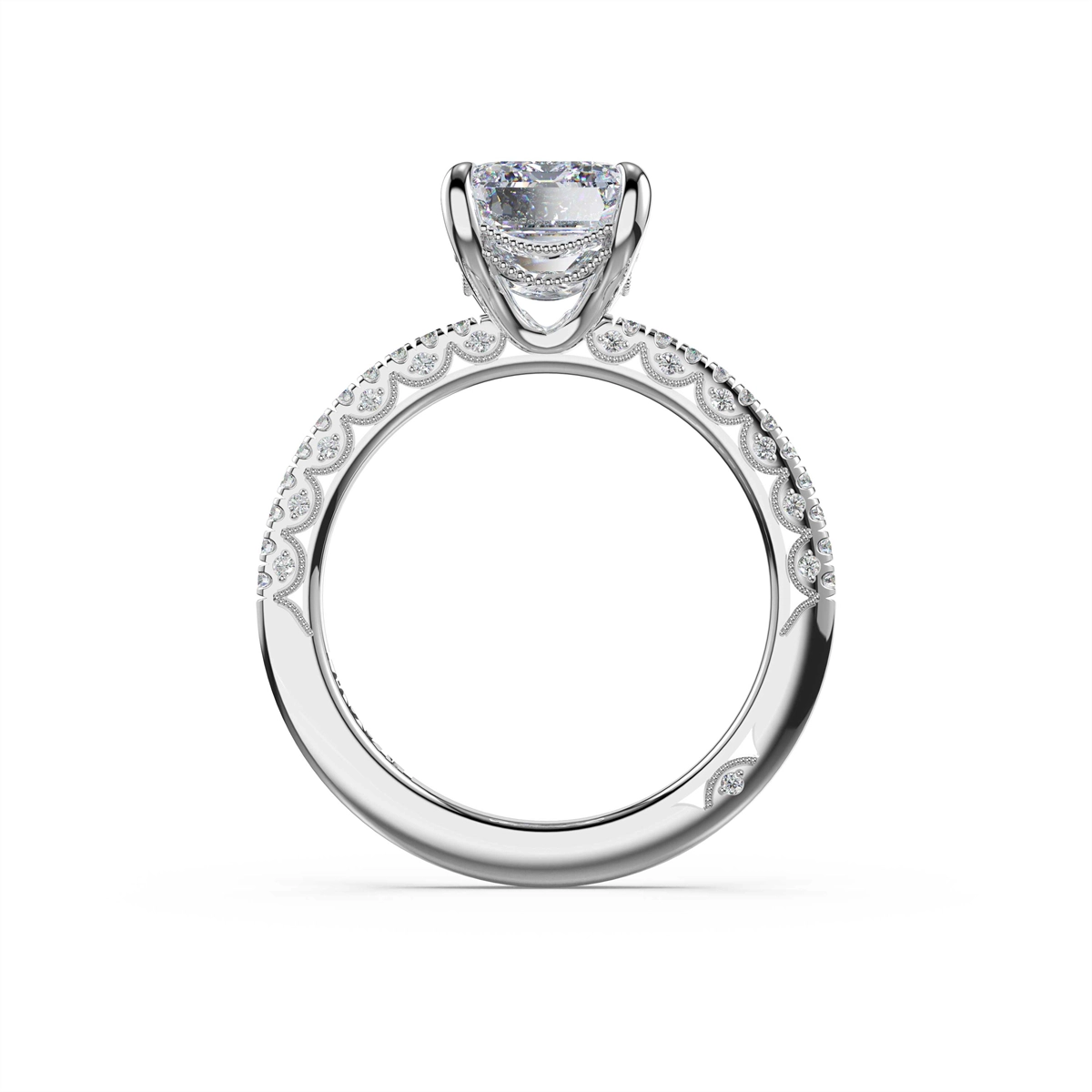 Tacori Engagement Rings in Platinum/Palladium containing Diamond 468 1.7 EC 10X7.5