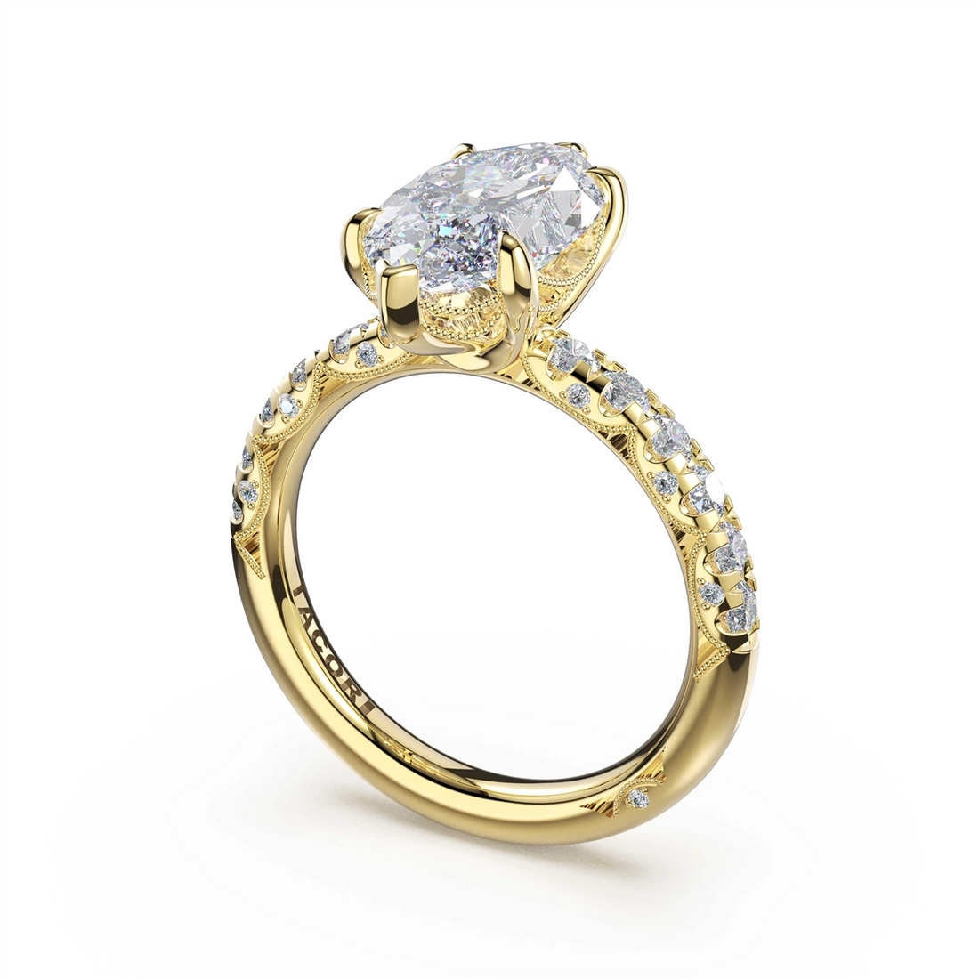 Tacori Engagement Rings in Yellow Gold containing Diamond 468 2.5 MQ 15X7.5 Y
